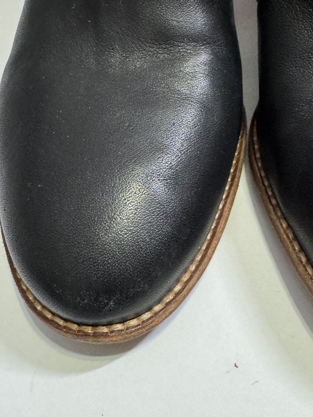 Madewell "The Brenner" Women's Black Leather Boot w/stacked Heel Sz. 7 - Picture 6 of 10